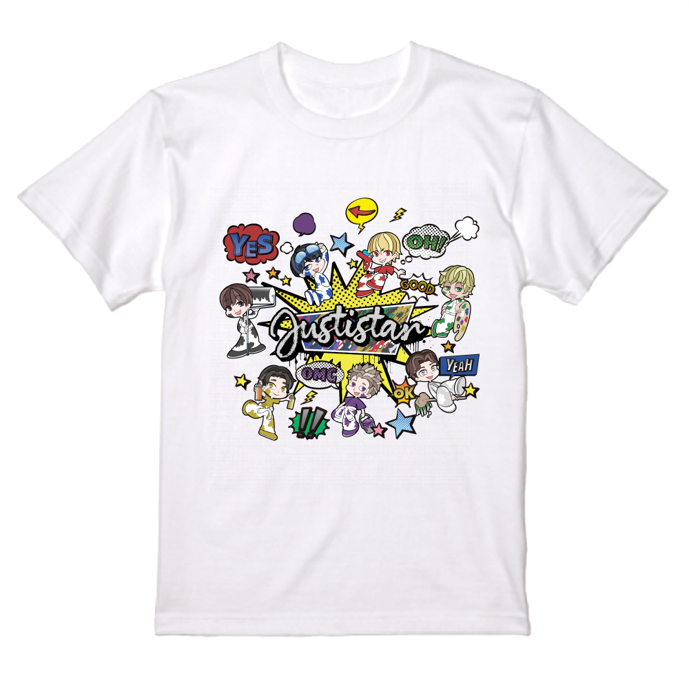 【ジャスティスター】わちゃわちゃコミックTシャツ
