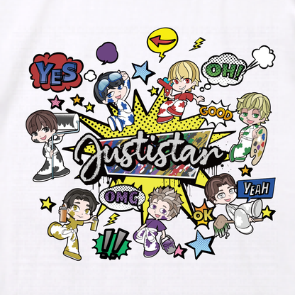 【ジャスティスター】わちゃわちゃコミックTシャツ