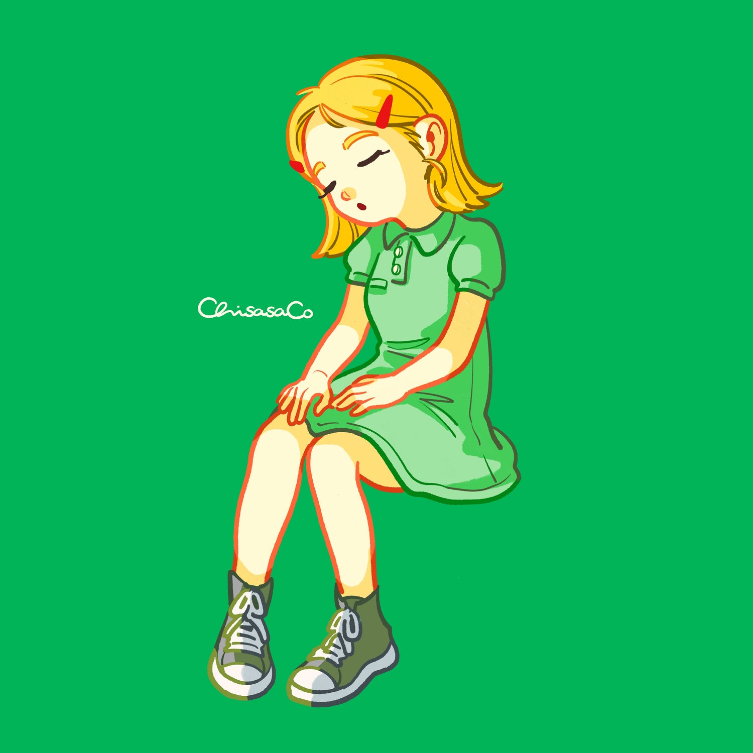 【アートプリント】ちささこちゃん