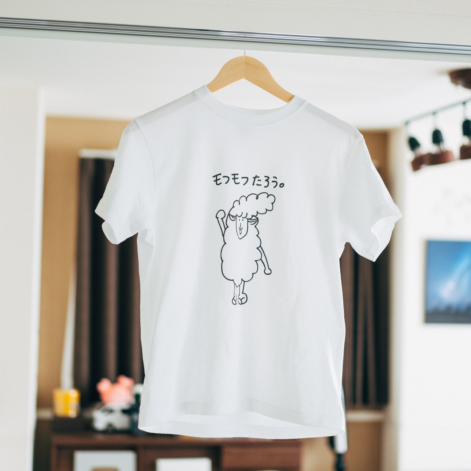 新・もふもふ太郎画伯Tシャツ(黒線)