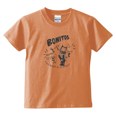 BONITOS TV モノクロ キッズTシャツ