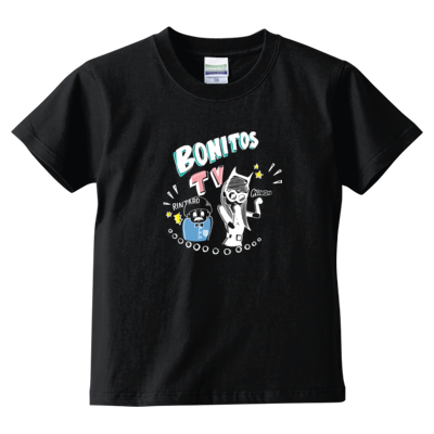 BONITOS TV カラー(白) キッズTシャツ