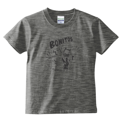 BONITOS TV モノクロ キッズTシャツ