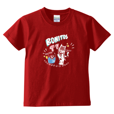 BONITOS TV カラー(白) キッズTシャツ