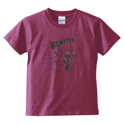 BONITOS TV モノクロ キッズTシャツ