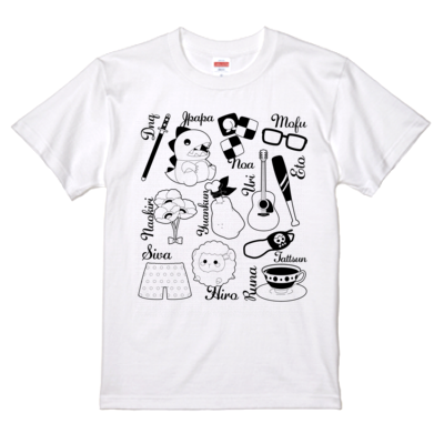 【カラフルピーチ】Tシャツ2023（メンバーモチーフ Ver.）B ホワイト