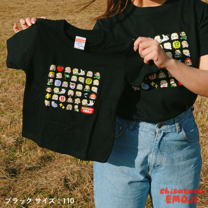 New キッズえもじTシャツ /ブラック