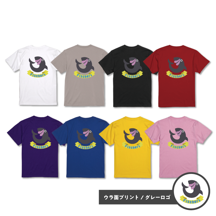 【フィッシャーズ】ロゴTシャツ グレーロゴ（背面）