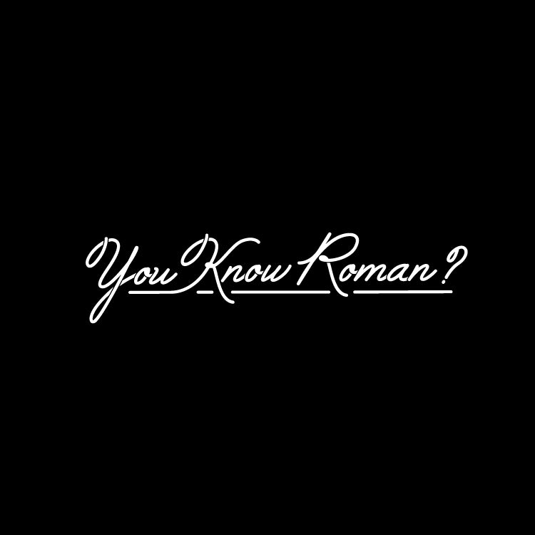 【ましゅるむ】You Know Roman ? Tシャツ（前面 / ブラック）