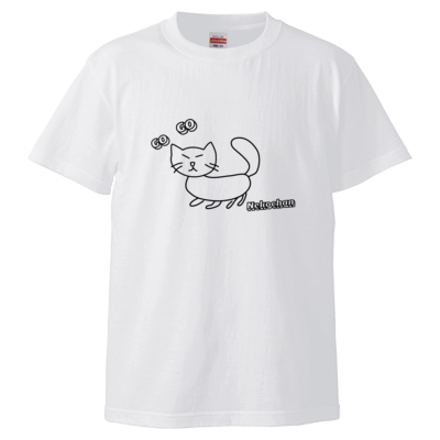 【うなちゃんねる】ゴーゴーねこちゃんTシャツ