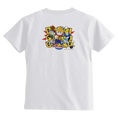 【脱獄ごっこ】背面プリントキッズTシャツ（ホワイト）