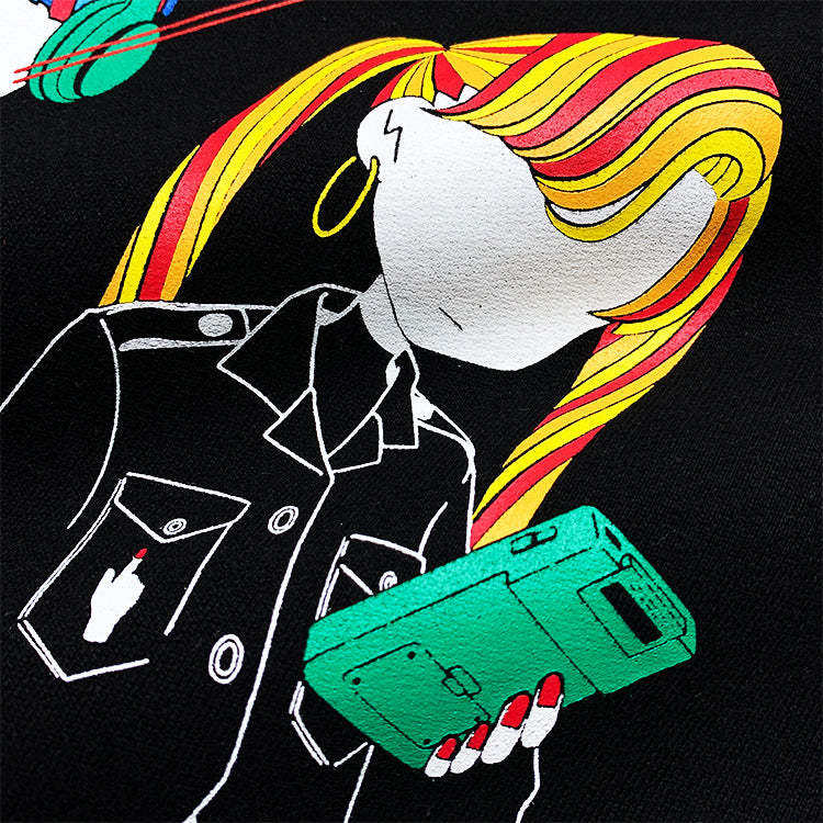 愛羅武絶叫シルクプリント刺繍スウェット