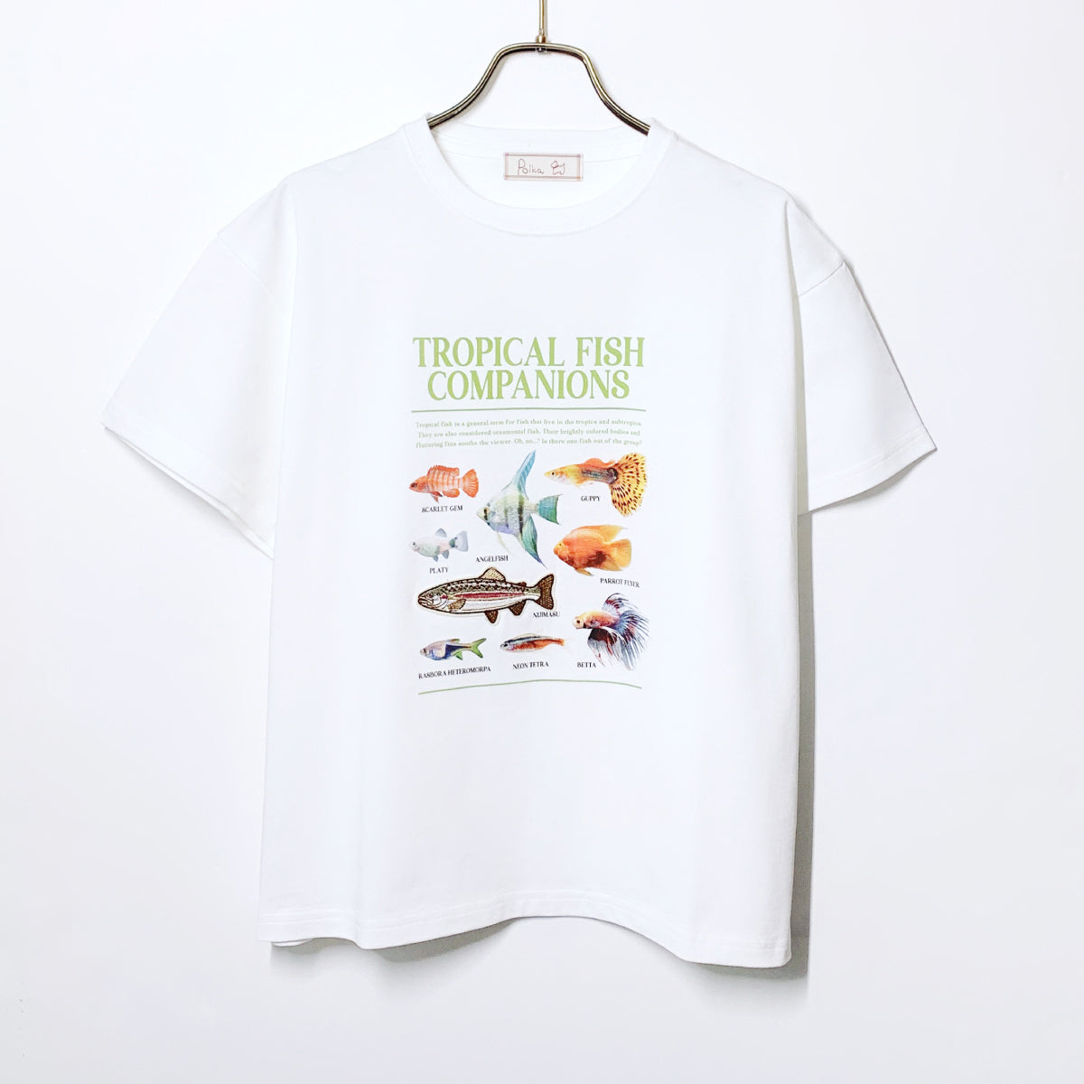 【Poika】熱帯魚フォトTシャツ