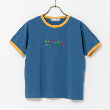 【Poika】フラワー刺繍ロゴTシャツ