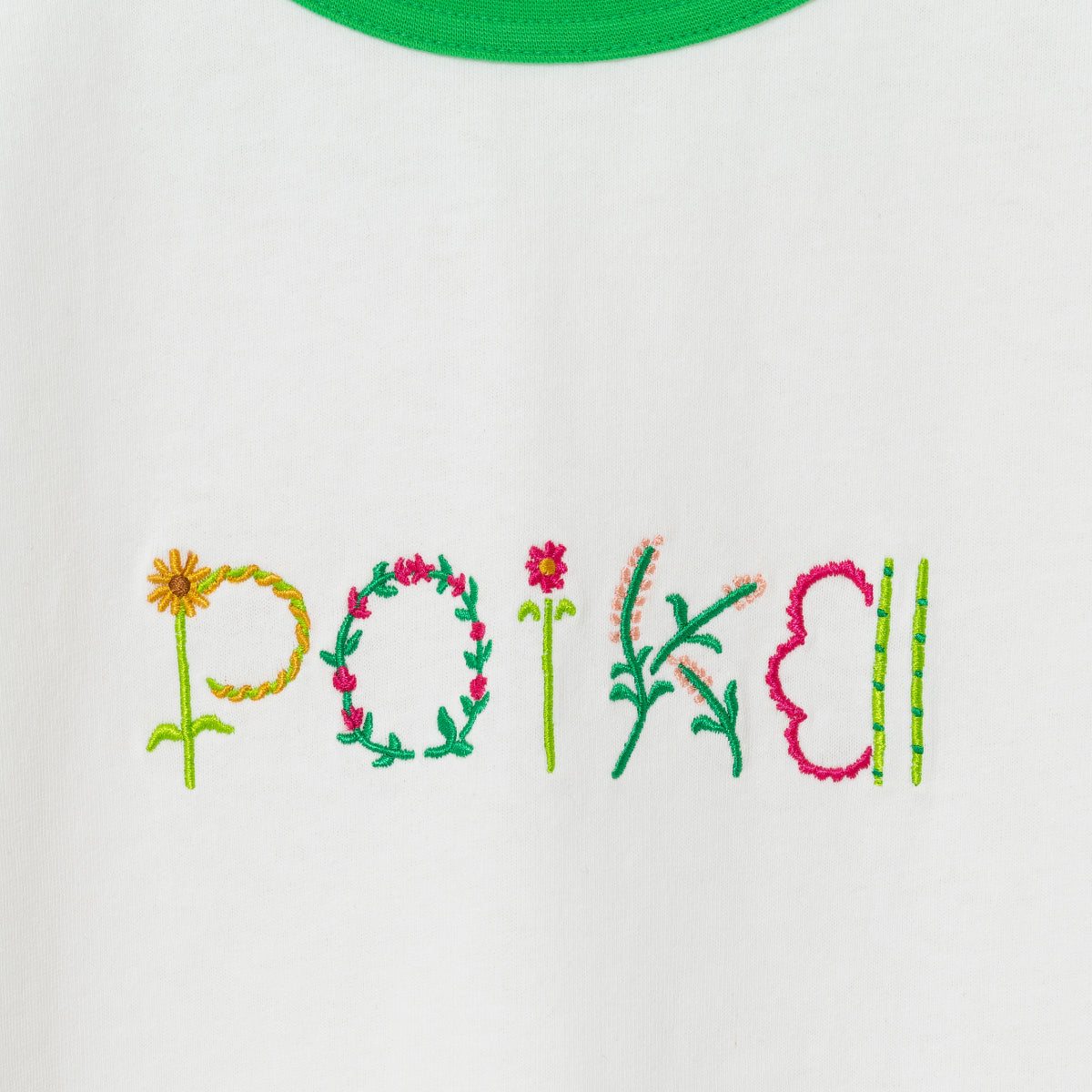 【Poika】フラワー刺繍ロゴTシャツ